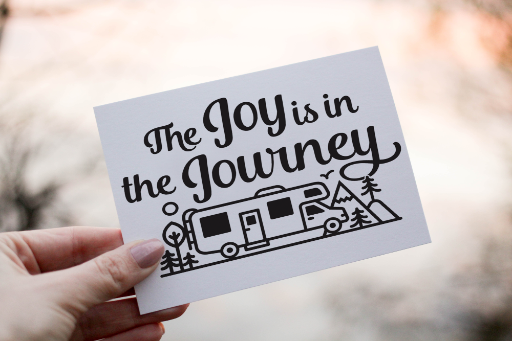 The Joy Is In The Journey Motorhome Birthday Card, Birthday Card - Click Image to Close